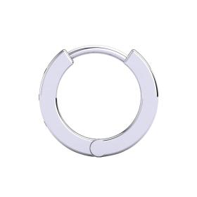 Ανδρικό Σκουλαρίκι Μονό με Μαύρα Διαμάντια Λευκόχρυσος K9 SKU-82916