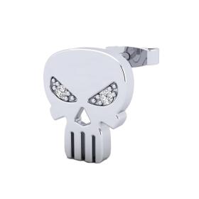 Μονό Σκουλαρίκι Ανδρικό με Διαμάντια Λευκόχρυσος K9 SKU-82924