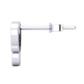 Μονό Ανδρικό Σκουλαρίκι με Μαύρα Διαμάντια σε Λευκόχρυσο Κ9 | Μοντέρνο Σχέδιο SKU-82925