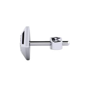 Ανδρικό Σκουλαρίκι Μονό με Διαμάντια Λευκόχρυσος K9 SKU-82926