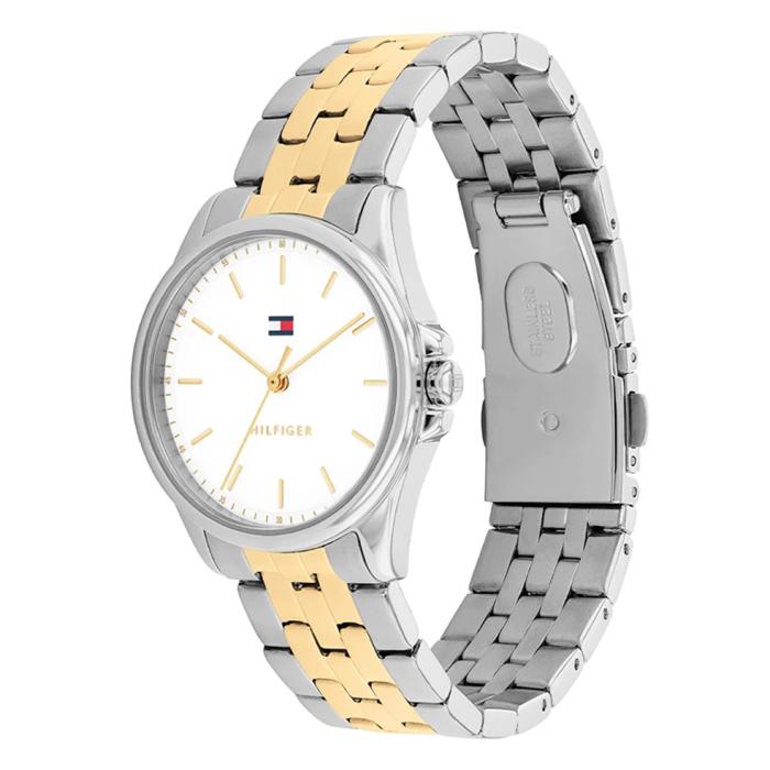 Γυναικείο Ρολόι TOMMY HILFIGER με Δίχρωμο Μπρασελέ SKU-82107