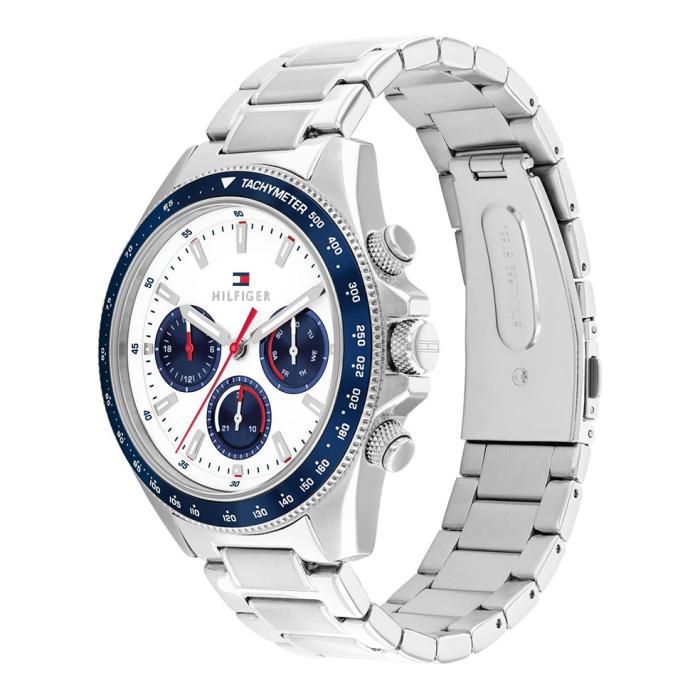 Ανδρικό Ρολόι TOMMY HILFIGER Clark με Λευκό Καντράν SKU-82108