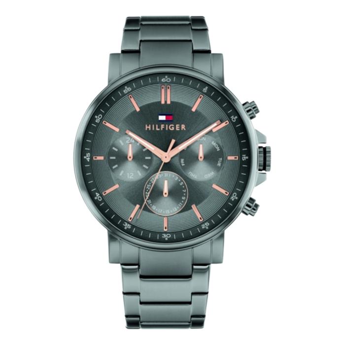 Ανδρικό Ρολόι TOMMY HILFIGER με Γκρί Καντράν SKU-82110