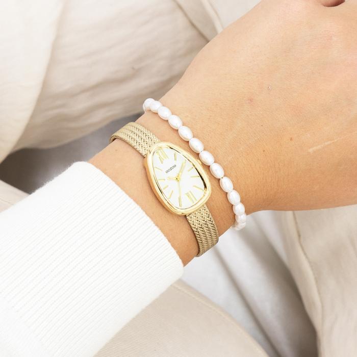 Γυναικείο Ρολόι OOZOO Timepieces με Λευκό Καντράν SKU-82935