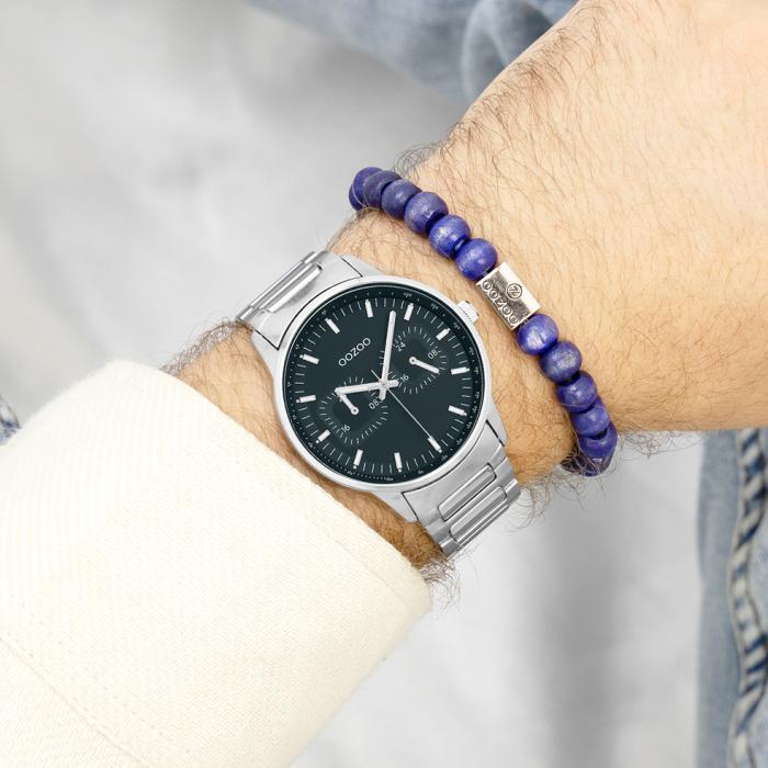 Ανδρικό Ρολόι OOZOO Timepieces με Ασημί Μπρασελέ SKU-82941