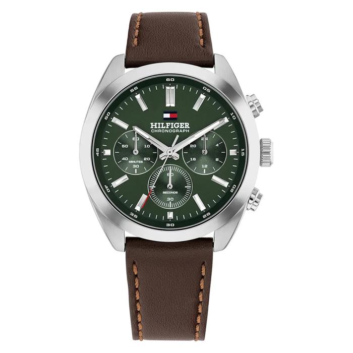 Ανδρικό Ρολόι TOMMY HILFIGER Hydson με Πράσινο Καντράν SKU-82103