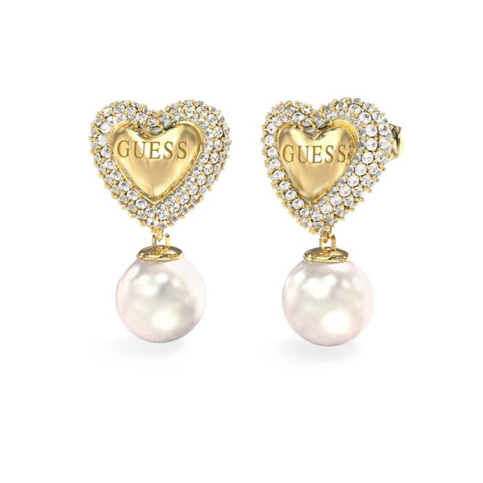 Σκουλαρίκια Guess Beloved Ανοξείδωτο Ατσάλι με Ζιργκόν & Πέρλα SKU-83648