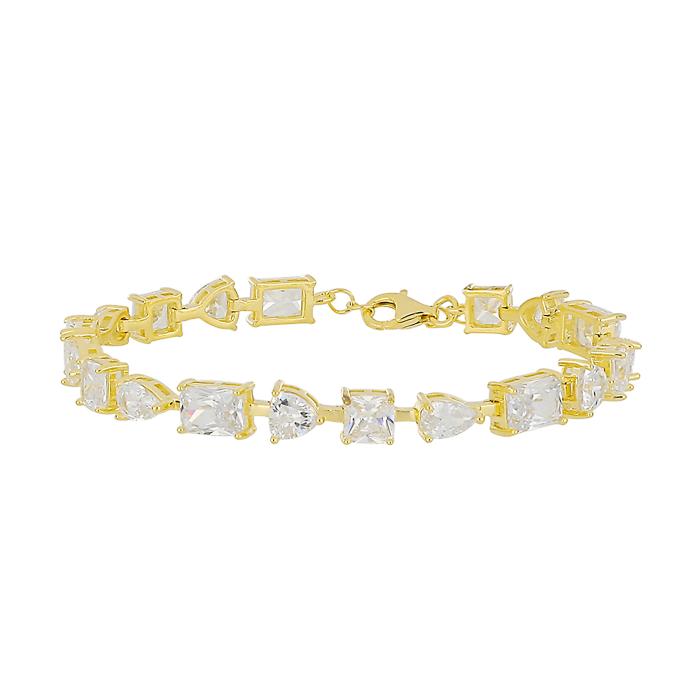 Βραχιόλι Ριβιέρα  Ασήμι 925°  με Λευκά Ζιργκόν SKU-83733