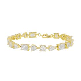 Βραχιόλι Ριβιέρα  Ασήμι 925°  με Λευκά Ζιργκόν SKU-83733