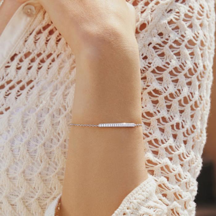 Γυναικείο Βραχιόλι Ania Haie Ασήμι 925° με Λευκά Ζιργκόν SKU-83082