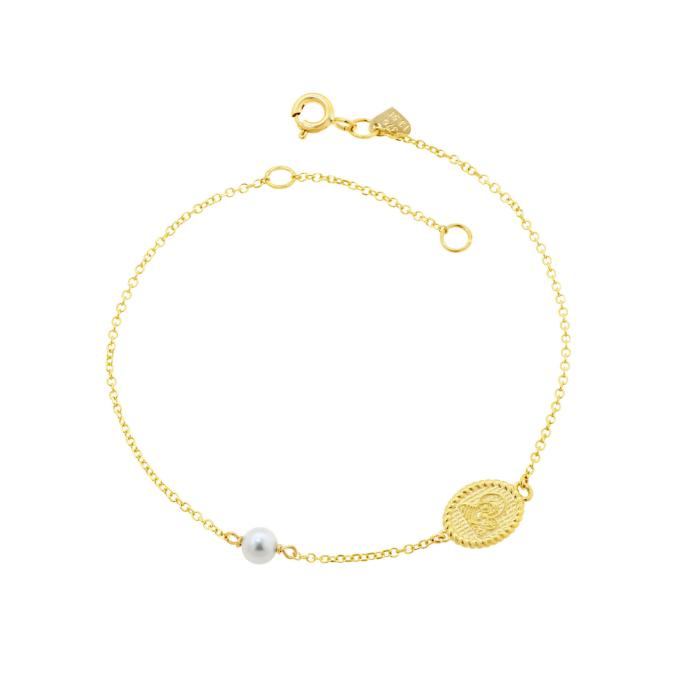 Βραχιόλι Κωνσταντινάτο Διπλής Όψεως Χρυσός Κ9 SKU-83129