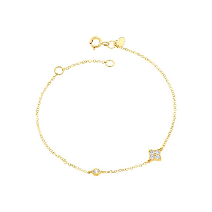 Γυναικείο Βραχιόλι Χρυσός Κ9 με Ζιργκόν SKU-83132