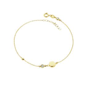 Βραχιόλι με Λευκά Ζιργκόν Χρυσός K9 SKU-83331