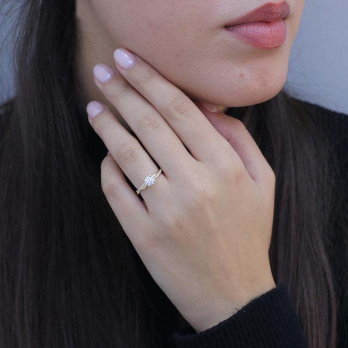 Μονόπετρο Δαχτυλίδι με Lab Grown Διαμάντια Χρυσός K18 SKU-83343