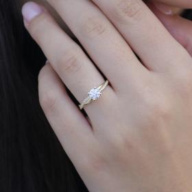 Μονόπετρο Δαχτυλίδι με Lab Grown Διαμάντια Χρυσός K18 SKU-83343