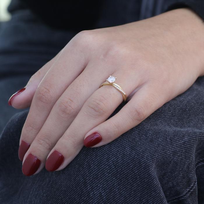 Μονόπετρο Δαχτυλίδι με Lab Grown Διαμάντια Χρυσός K18 SKU-83343