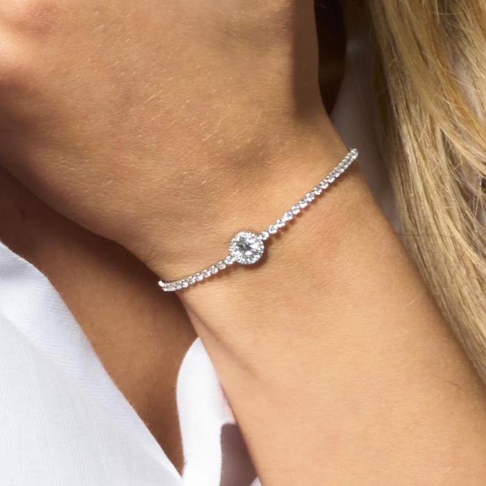 Γυναικείο Βραχιόλι LUCA BARRA με  Πέτρες Ζιργκόν SKU-83892