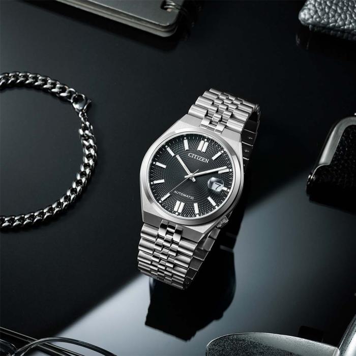 Ανδρικό Αυτόματο Ρολόι CITIZEN Tsuyosa με Μαύρο Καντράν SKU-83797
