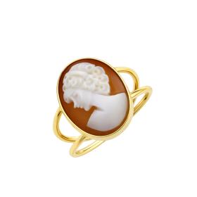 Δαχτυλίδι Γυναικείο Χρυσός Κ14 με Cameo SKU-83695