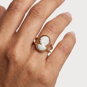 Δαχτυλίδι Γυναικείο Χρυσός Κ14 με Cameo SKU-83695