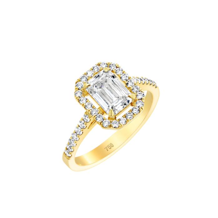 Δαχτυλίδι Ροζέτα με Lab Grown Διαμάντια Χρυσός K18 SKU-83463