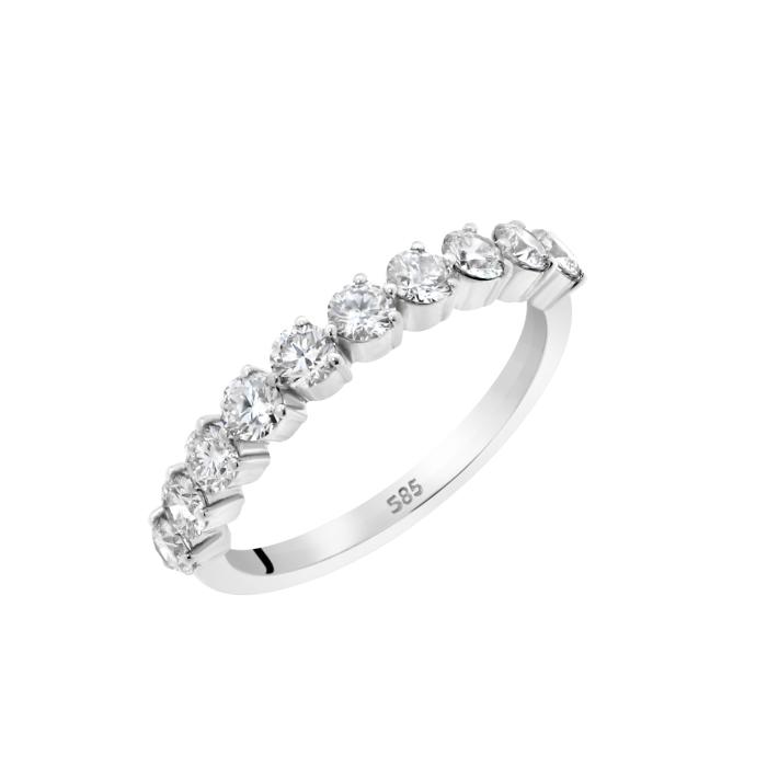 Δαχτυλίδι Σειρέ με Lab Grown Διαμάντια Λευκόχρυσος Κ14 SKU-83280