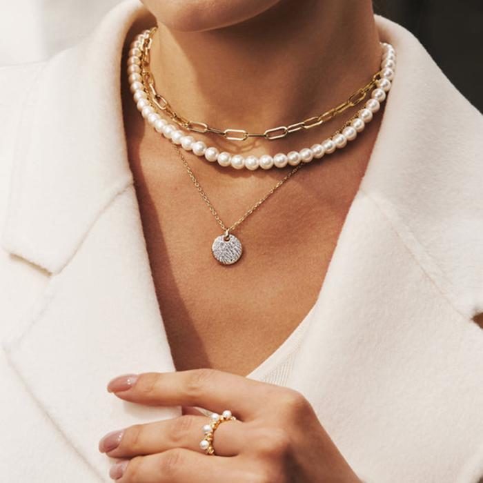 Γυναικείο Δαχτυλίδι Ania Haie Ασήμι 925° με Ζιργκόν & Πέρλες