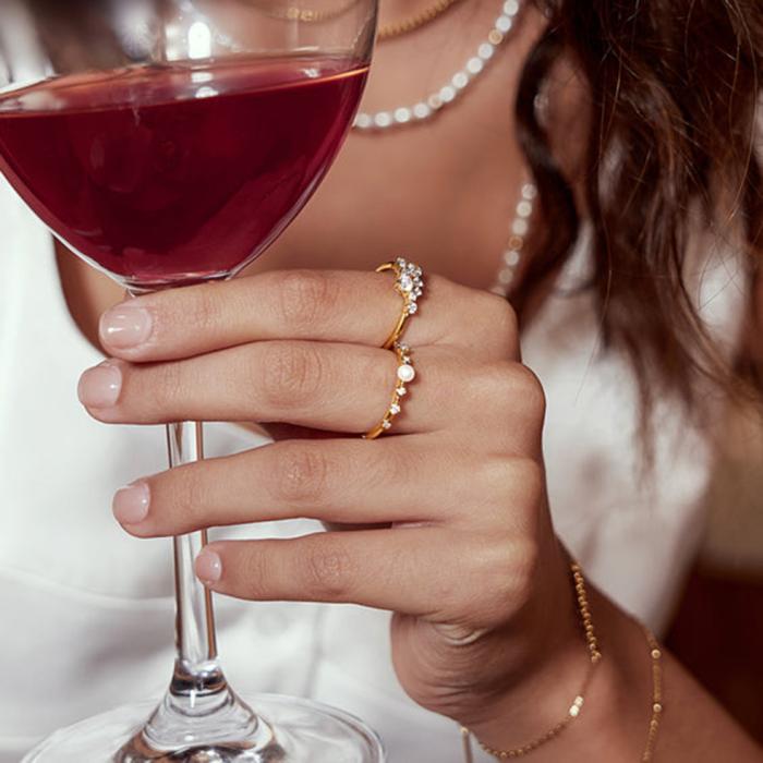 Γυναικείο Δαχτυλίδι Ania Haie Ασήμι 925° με Λευκά Ζιργκόν