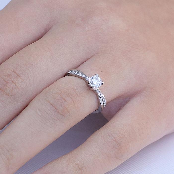 Δαχτυλίδι Λευκόχρυσος K18 με Lab Grown Διαμάντια SKU-83275