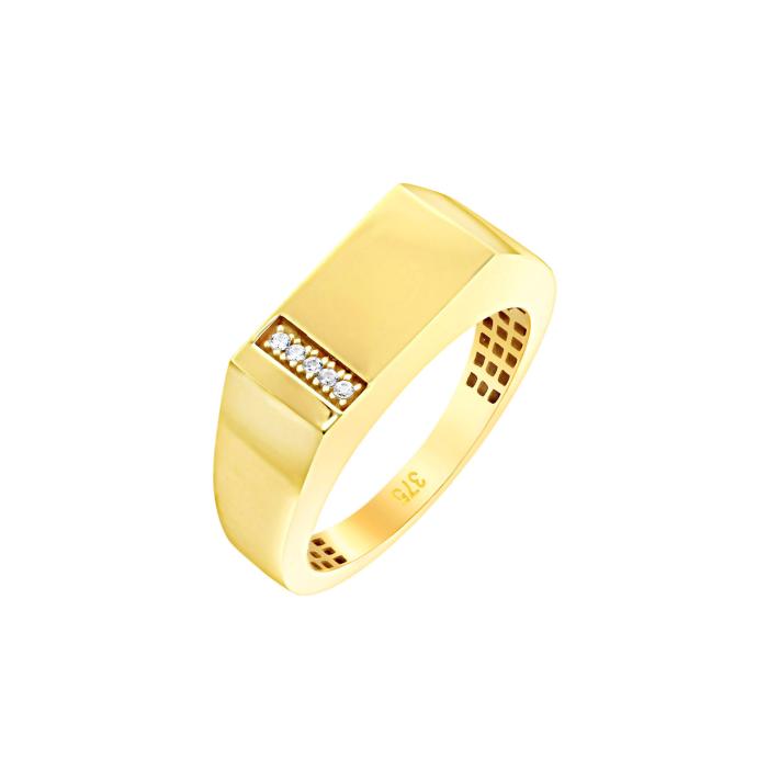 Δαχτυλίδι Χρυσός K9 με Λευκά Ζιργκόν SKU-83451