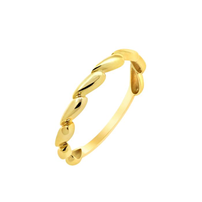 Δαχτυλίδι Βεράκι Χρυσός K9 SKU-83613