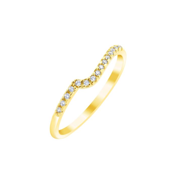 Δαχτυλίδι Σειρέ Χρυσός 9Κ με Λευκά Ζιργκόν SKU-83616