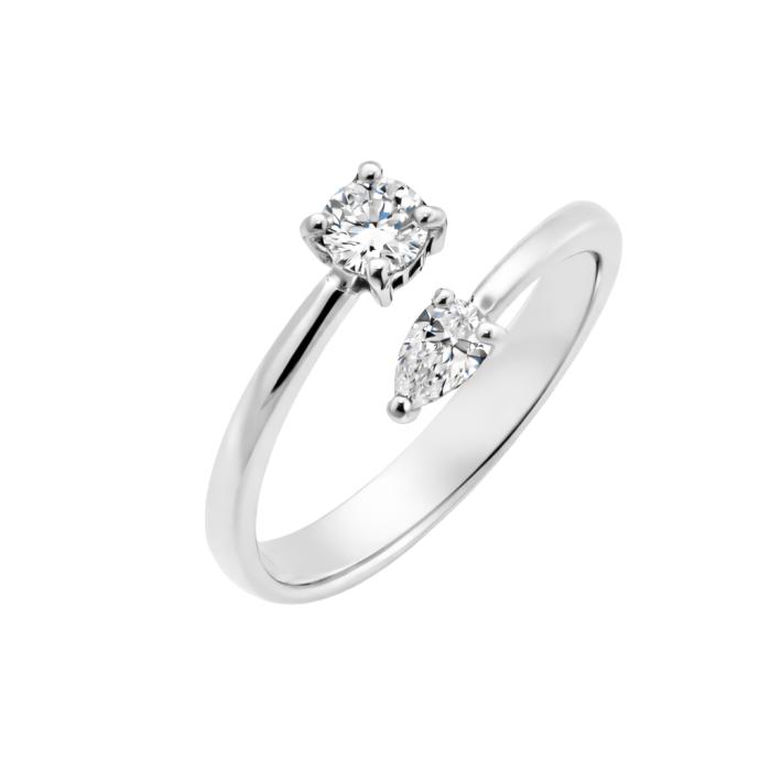Δαχτυλίδι με Lab Grown Διαμάντια σε Λευκόχρυσο K14 SKU-83793