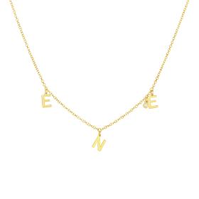 Κολιέ Μονογράμματα Χρυσός K14  με Διαμάντι SKU-83415