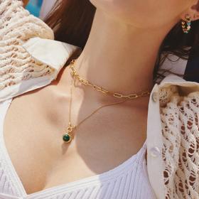 Γυναικείο Κολιέ Αλυσίδα Ania Haie Ασήμι 925° με Κίτρινο Επιχρύσωμα SKU-83099