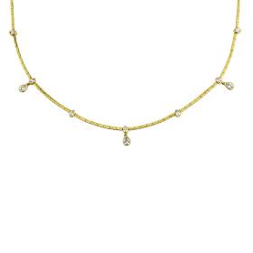 Κομψό Κολιέ με Lab Grown Diamonds σε Κίτρινο Χρυσό K14 SKU-83248
