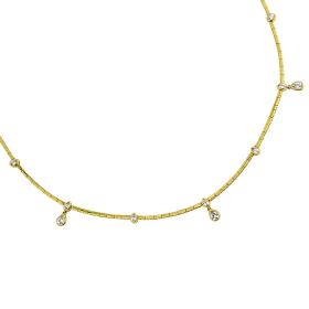 Κομψό Κολιέ με Lab Grown Diamonds σε Κίτρινο Χρυσό K14 SKU-83248