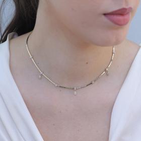 Κολιέ με Lab Grown Διαμάντι σε Κίτρινο Χρυσό K14 SKU-83250