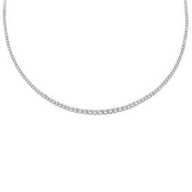 Κολιέ Ριβιέρα με Lab Grown Διαμάντια Λευκόχρυσος K14 SKU-83252