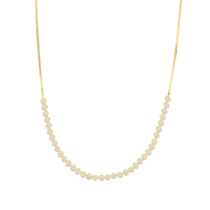 Κολιέ Ασήμι 925° με Λευκά Ζιργκόν SKU-83745