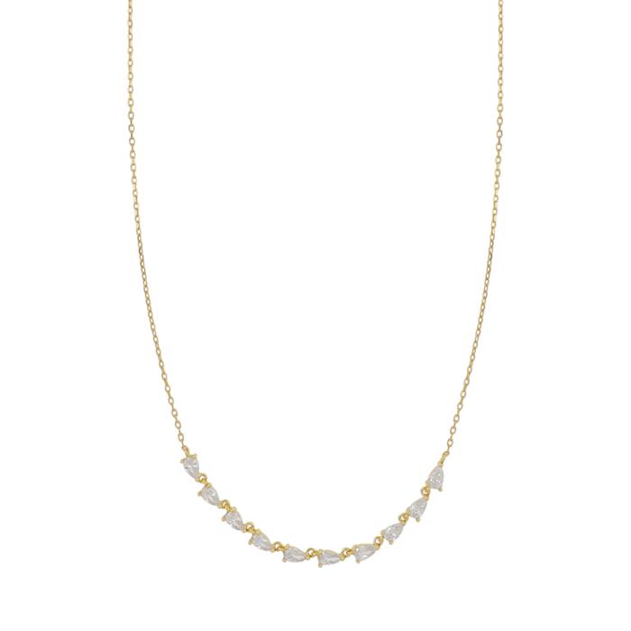 Κολιέ Ασήμι 925° με Λευκά Ζιργκόν SKU-83750