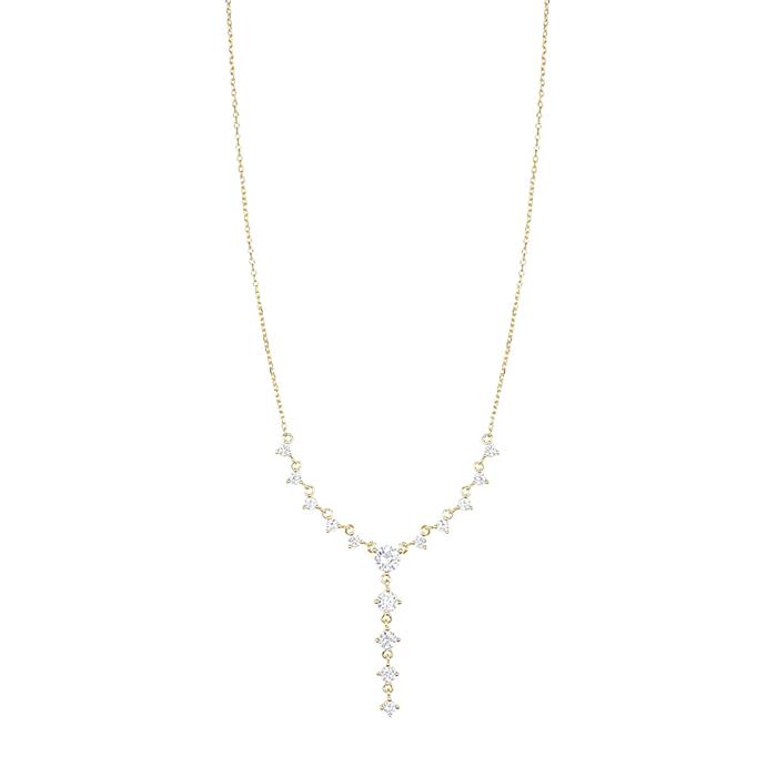 Κολιέ Ασήμι 925° με Λευκά Ζιργκόν SKU-83752