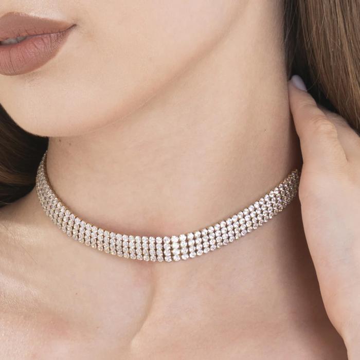 Κολιέ Luca Barra από Ανοξείδωτο Ατσάλι με Ζιργκόν SKU-83972