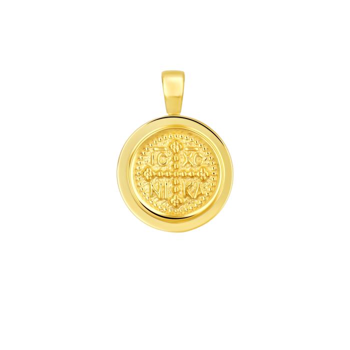 Παιδικό Φυλαχτό Κωνσταντινάτο Επίχρυσο Ασήμι 925° SKU-83037