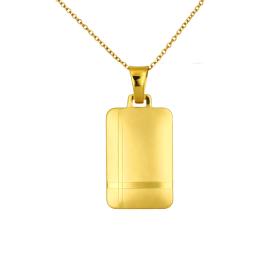 Ανδρικό Μενταγιόν Πλακάκι Χρυσός K14 SKU-83315
