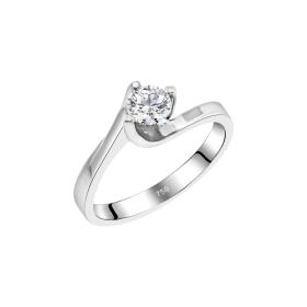 Μονόπετρο Δαχτυλίδι Λευκόχρυσος Κ18 με Διαμάντι SKU-83245