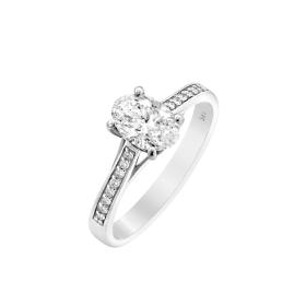 Μονόπετρο Δαχτυλίδι Λευκόχρυσος K14 με Lab Grown Diamonds SKU-83476