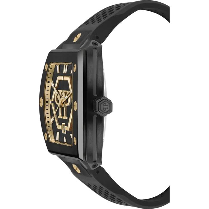 Ανδρικό Ρολόι PHILIPP PLEIN The Hexagon Phantom με Μαύρο Λουράκι SKU-83283