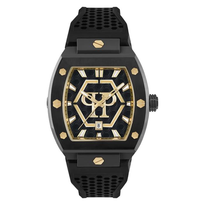 Ανδρικό Ρολόι PHILIPP PLEIN The Hexagon Phantom με Μαύρο Λουράκι SKU-83283