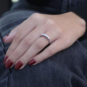 Δαχτυλίδι Σειρέ Λευκόχρυσος K14 με Lab Grown Διαμάντια SKU-83279